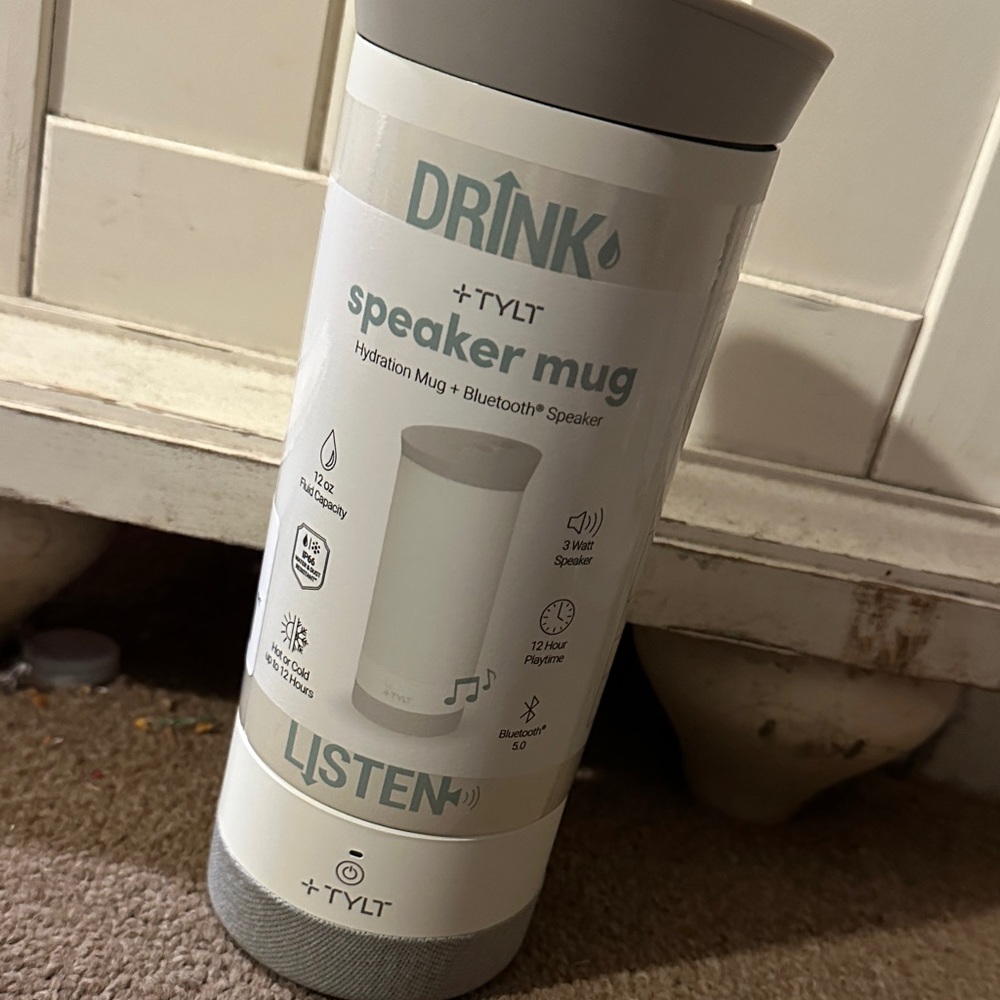 Gray Speaker Mug - Portable Bluetooth Audio
